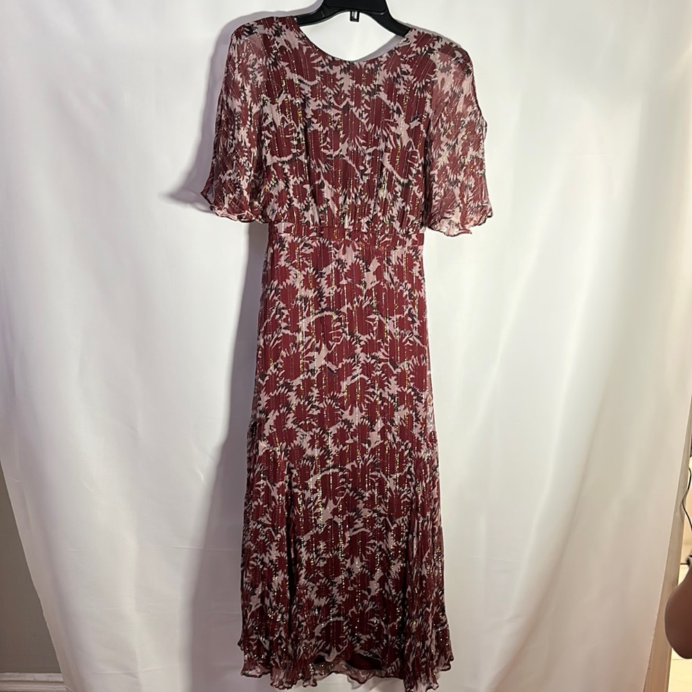 Warm contemporary, designer dress.